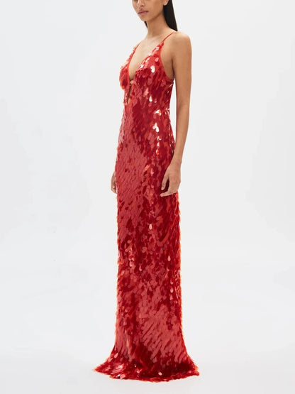 Misha Sapphire Sequin Maxi