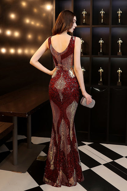 New Sequin Fishtail Formal Dress