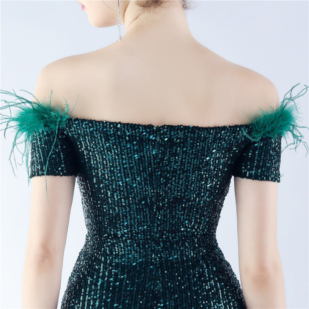 Mireille Off Shoulder High-End Evening Formal Dress