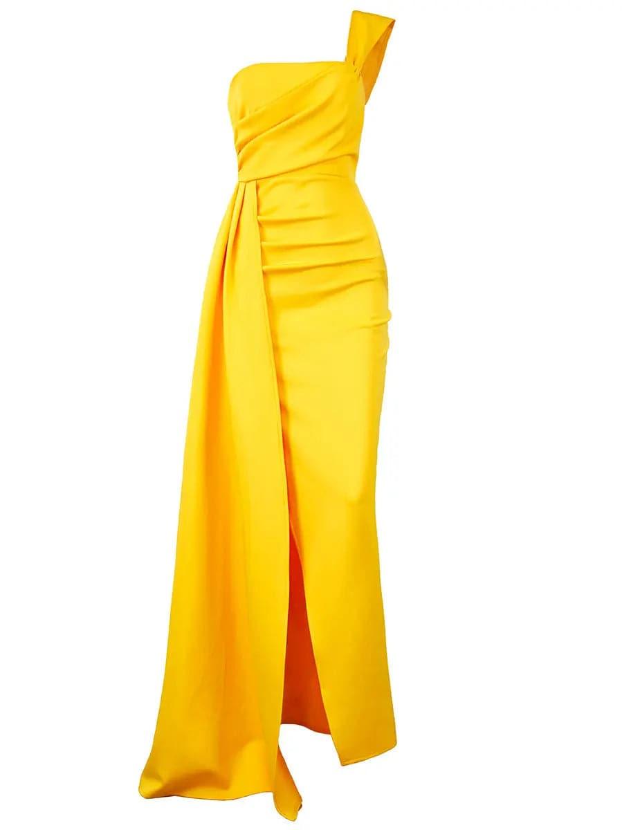 Draping Maxi Prom Dress