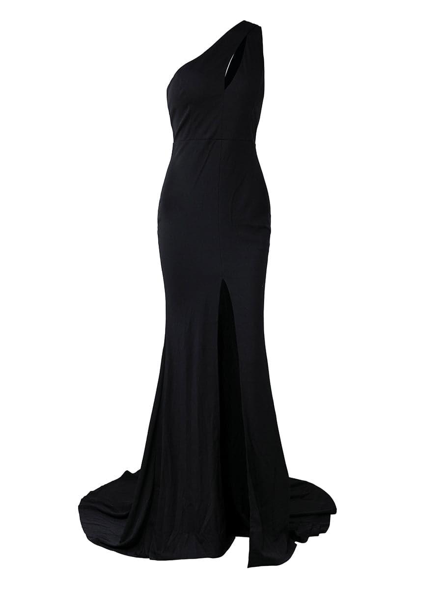 One Shoulder Cutout Wedding Guest Dress