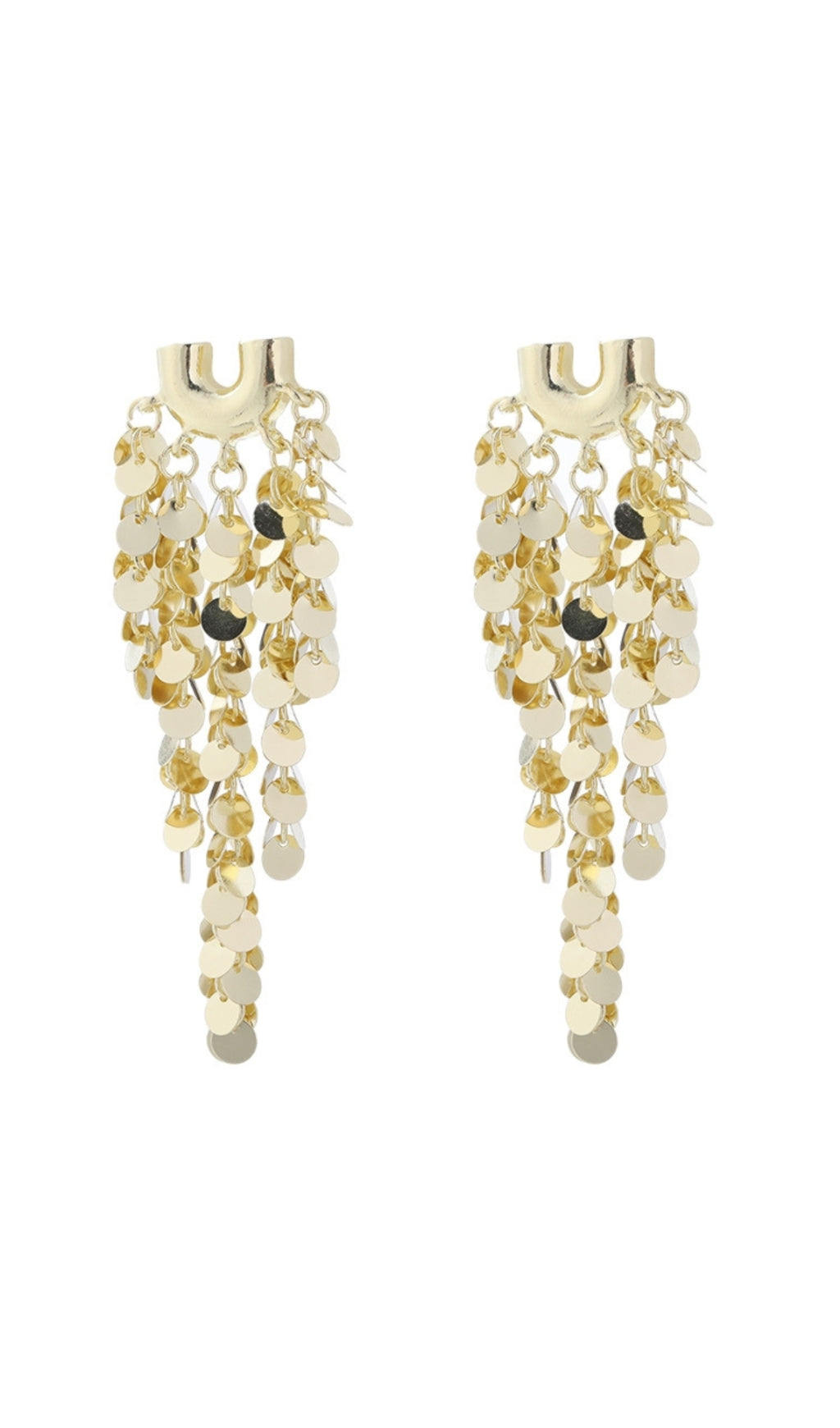 フリンジスパンコールイヤリング