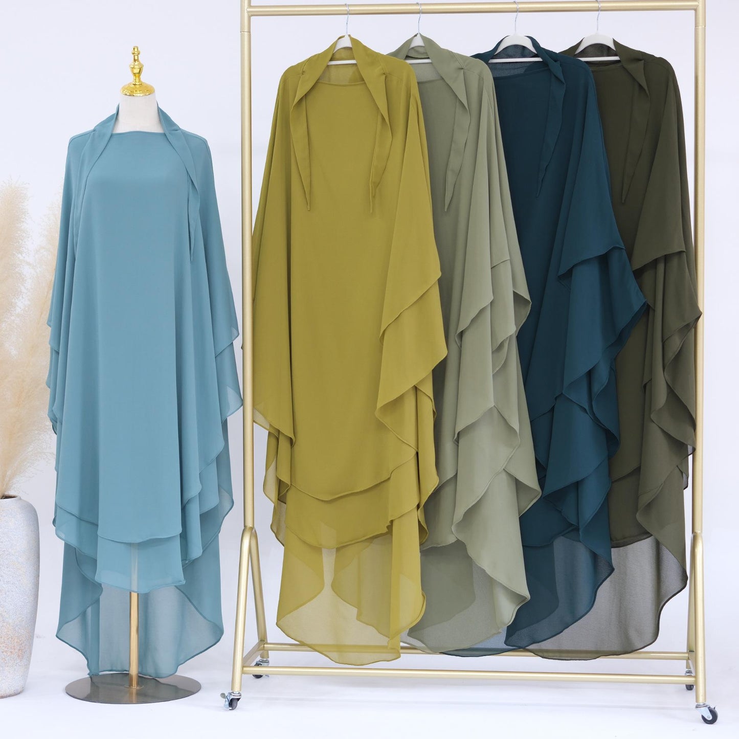 Double Layered Chiffon Large Swing Headscarf