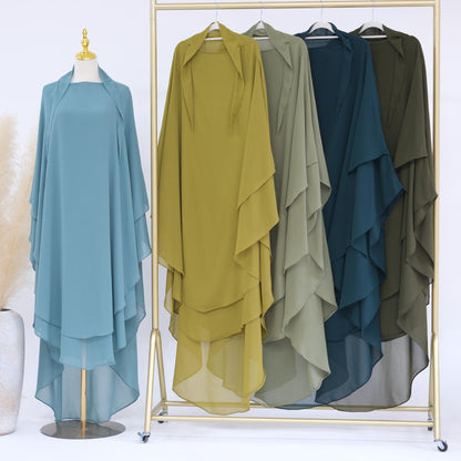 Double Layered Chiffon Large Swing Headscarf
