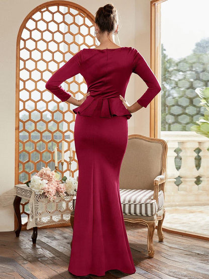 Crew Neck Mermaid Evening Dress