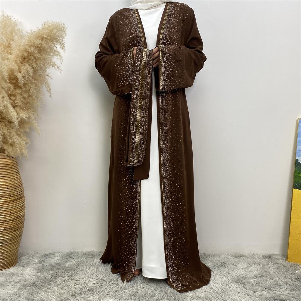 Hot Diamond Lace Up Cardigan with Pocket Dress