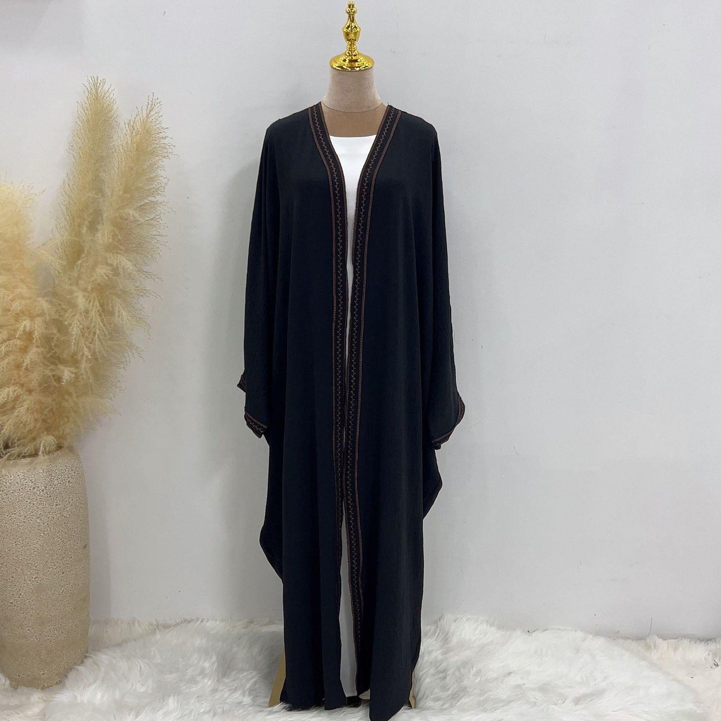 Embroidered Lace Dress Robe