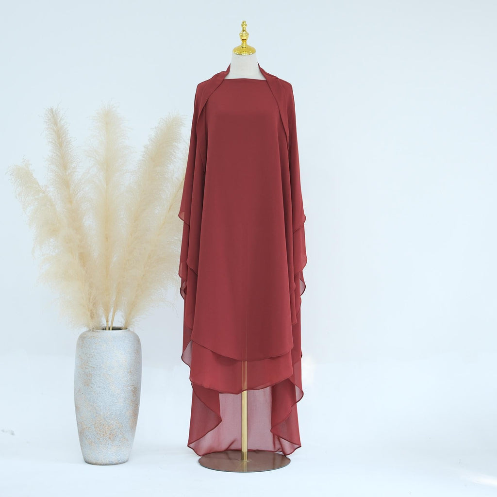 Double Layered Chiffon Large Swing Headscarf