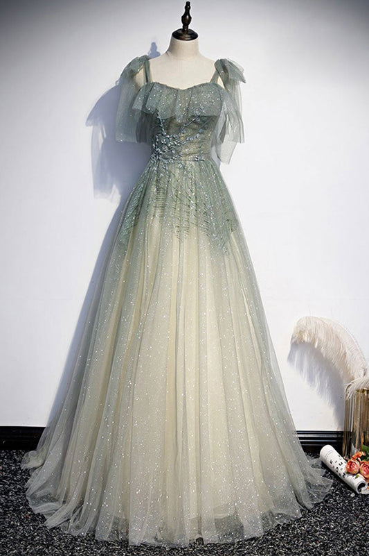 Green Shiny Tulle Dress