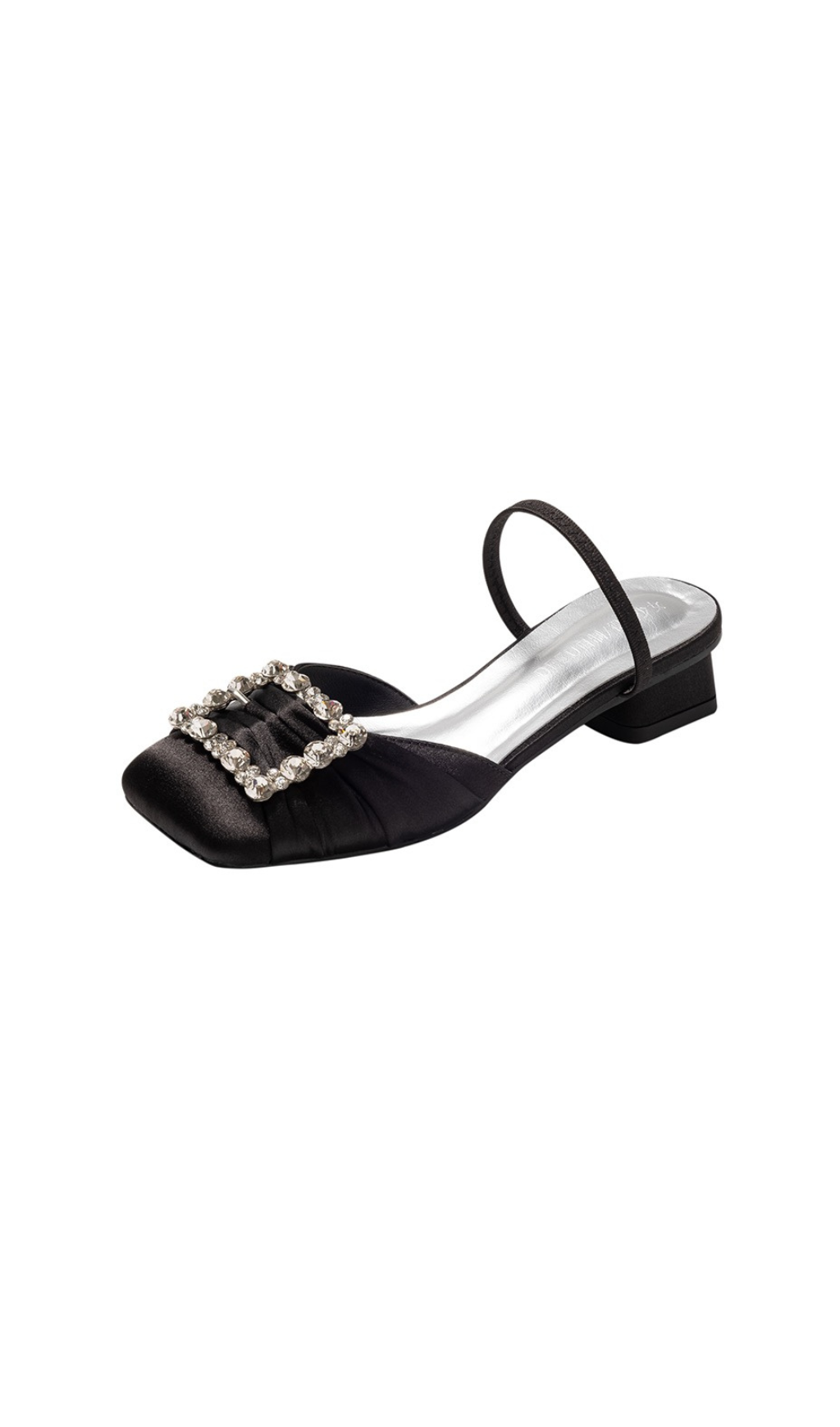 SQUARE-BUCKLE MULES LOW-HEELED SANDALS