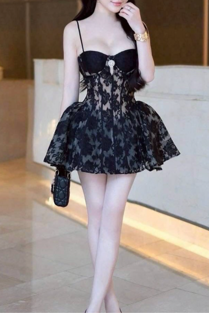 Camilla Corset Lace Mini Dress