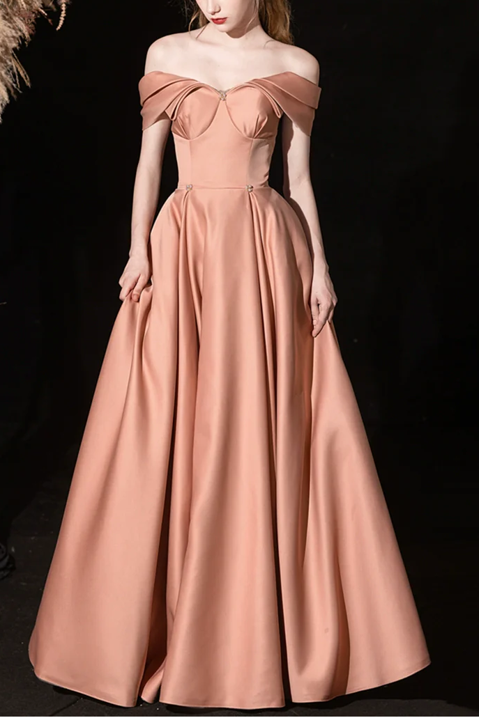 pearl detail satin maxi dress in orange