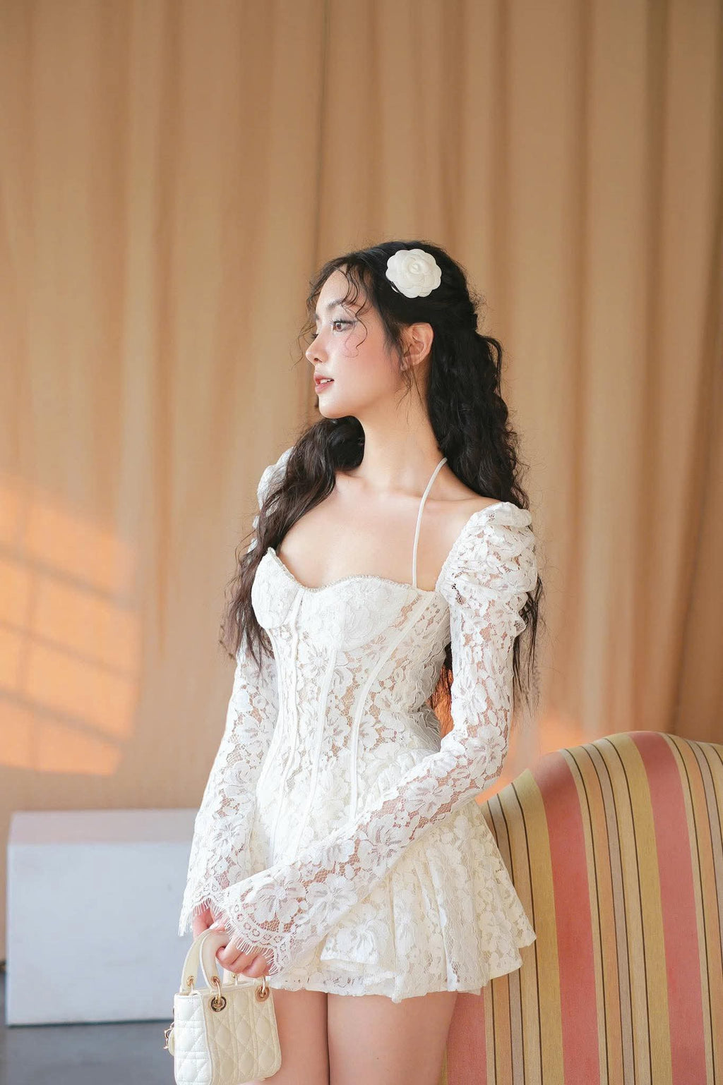 Valerie Lace Cortset Mini Dress