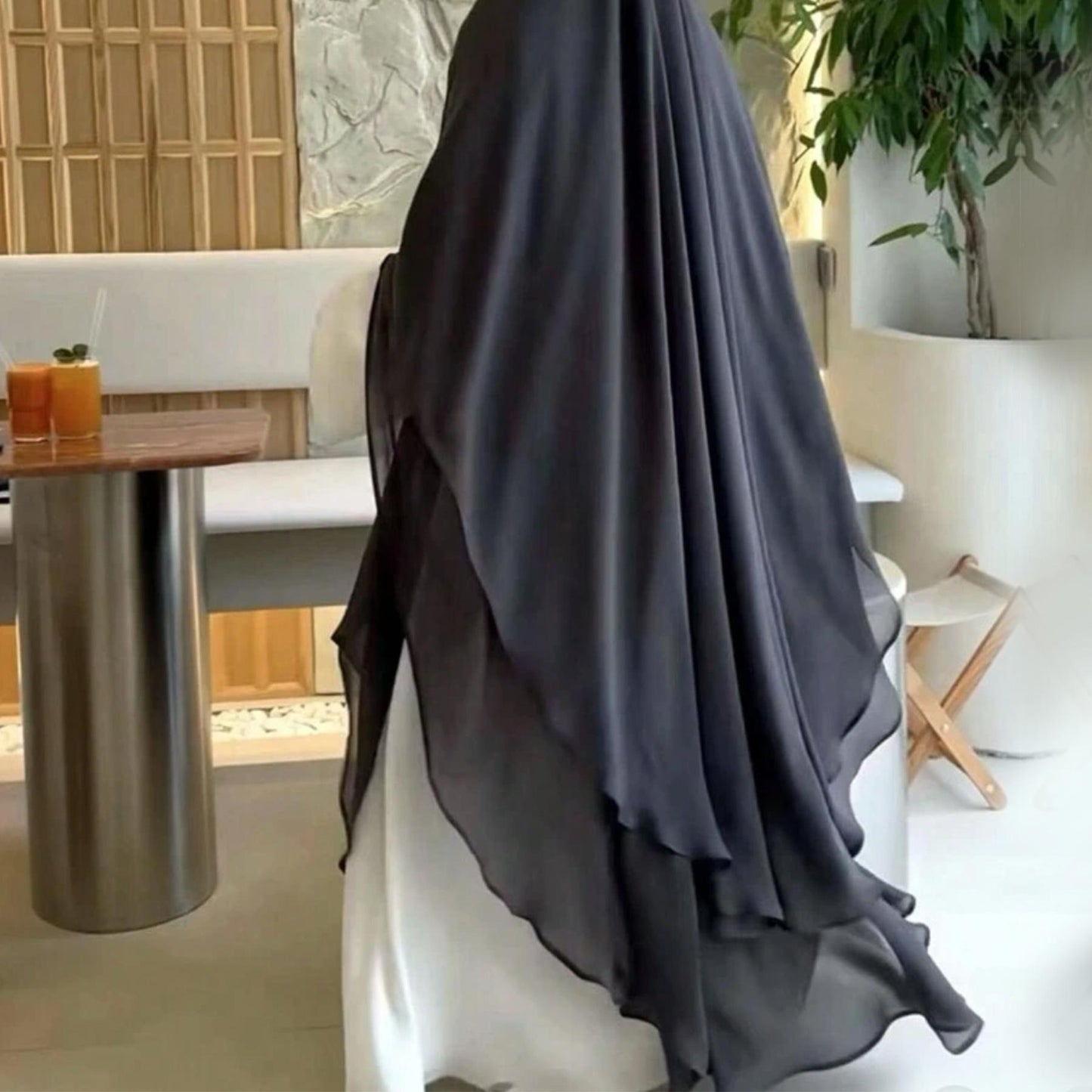Double Layered Chiffon Large Swing Headscarf