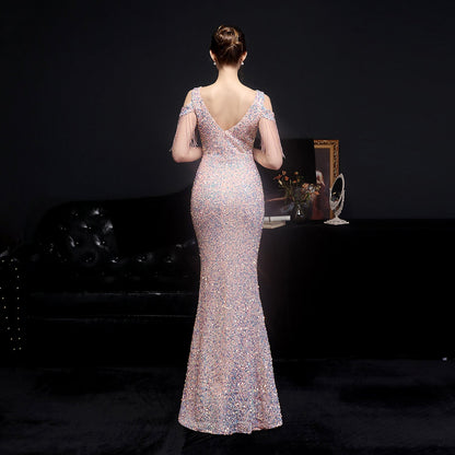 Illusion Beaded Formal Dress