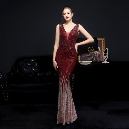 Sleeveless Sequin Formal Dress