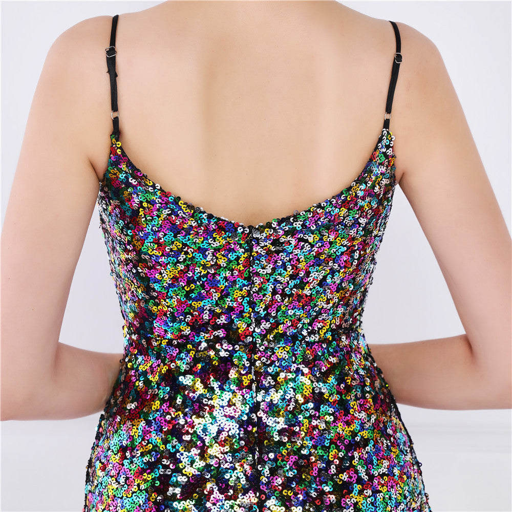 Beaded Position Flower Formal Dress