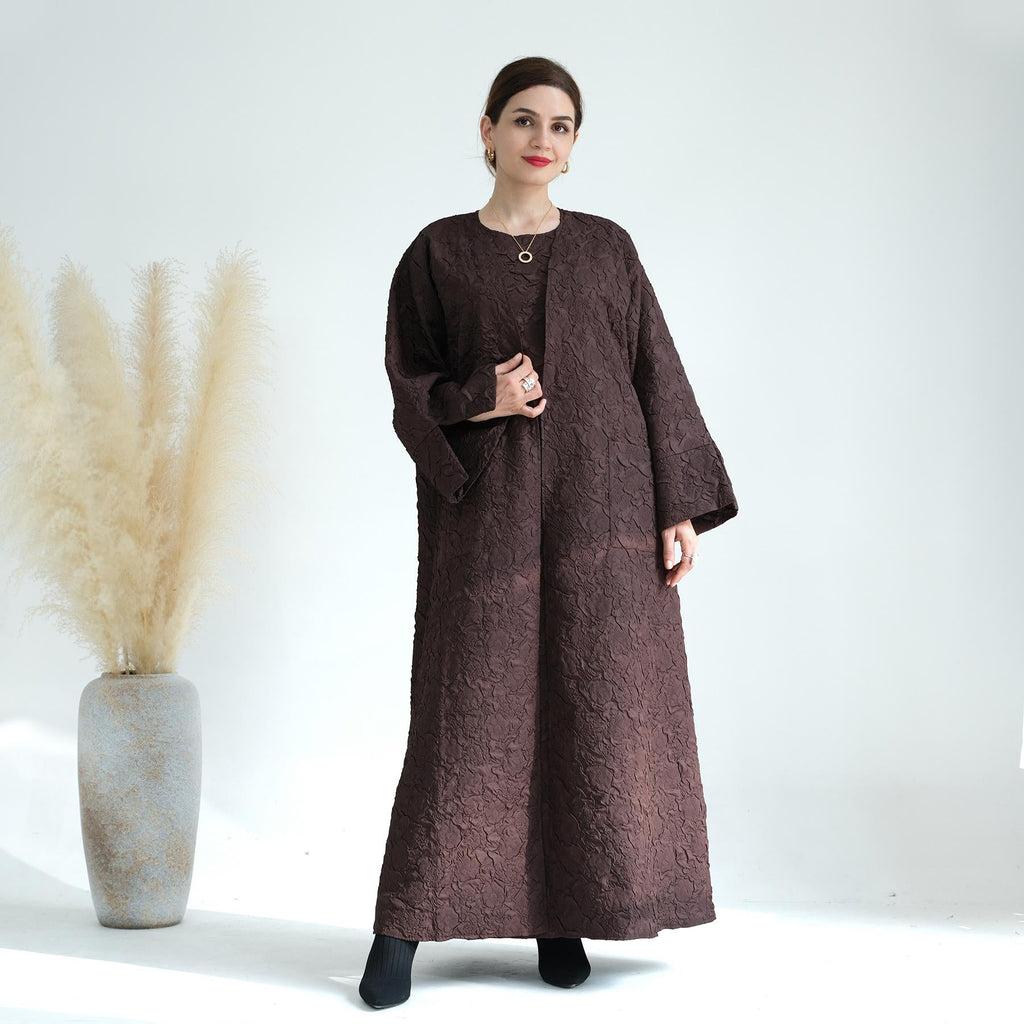 Cardigan with Vest Dress Abaya Robe