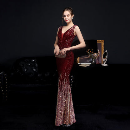 Sleeveless Sequin Formal Dress