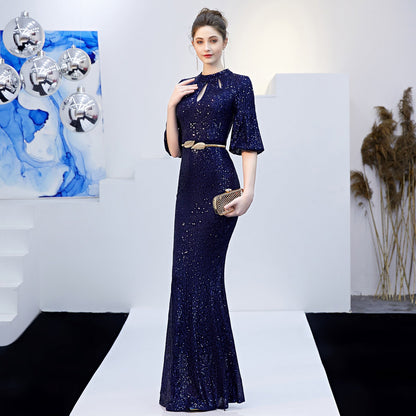 One Shoulder Fishtail Formal Dress