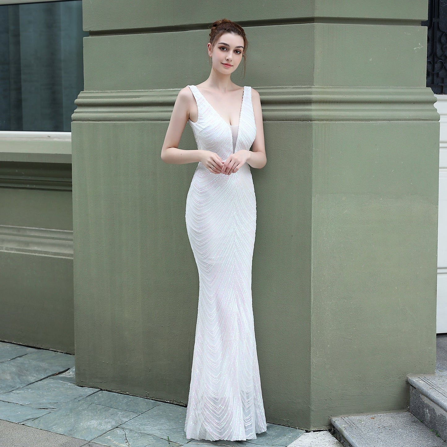 Sequin Fishtail Formal Dress