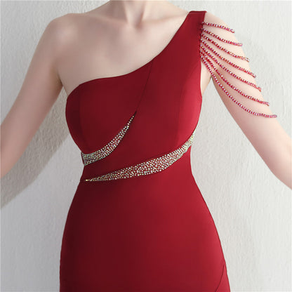 One Shoulder Long Formal Dress