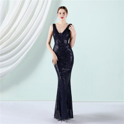 Sleeveless Sequin Formal Dress