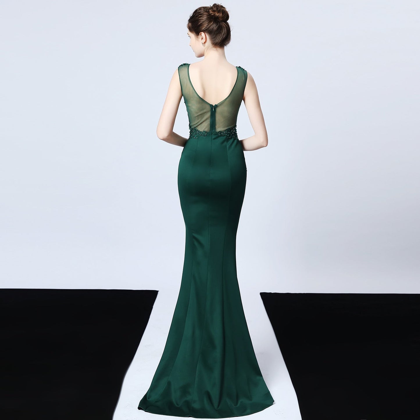 Hand Appliquéd Beaded Formal Dress