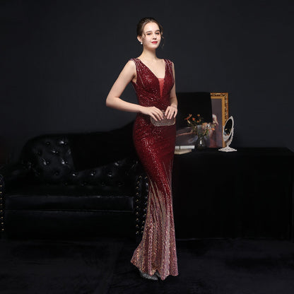 Sleeveless Sequin Formal Dress