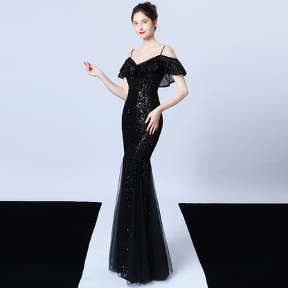 Silk Thread Fringe Beaded Formal Dresses