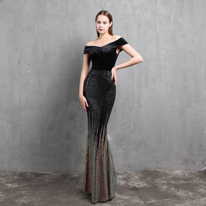 One Shoulder Fishtail Formal Dress