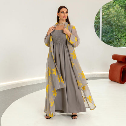 2pcs Inner Dress  with Cardigan