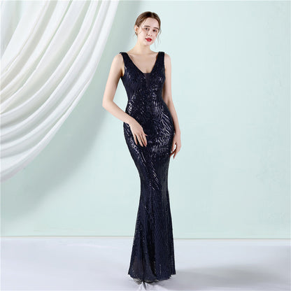 Sleeveless Sequin Formal Dress