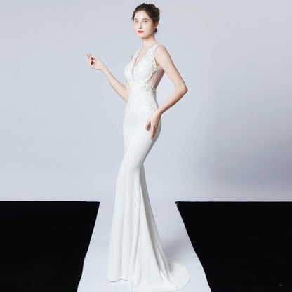 Hand Appliquéd Beaded Formal Dress