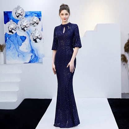 One Shoulder Fishtail Formal Dress