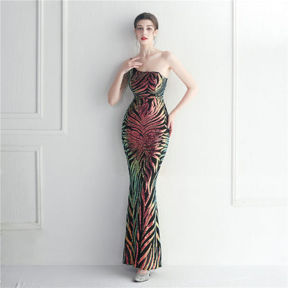 Beaded Sexy Halter Formal Dress