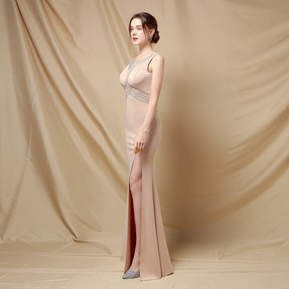 Long Fishtail Neck Formal Dresses