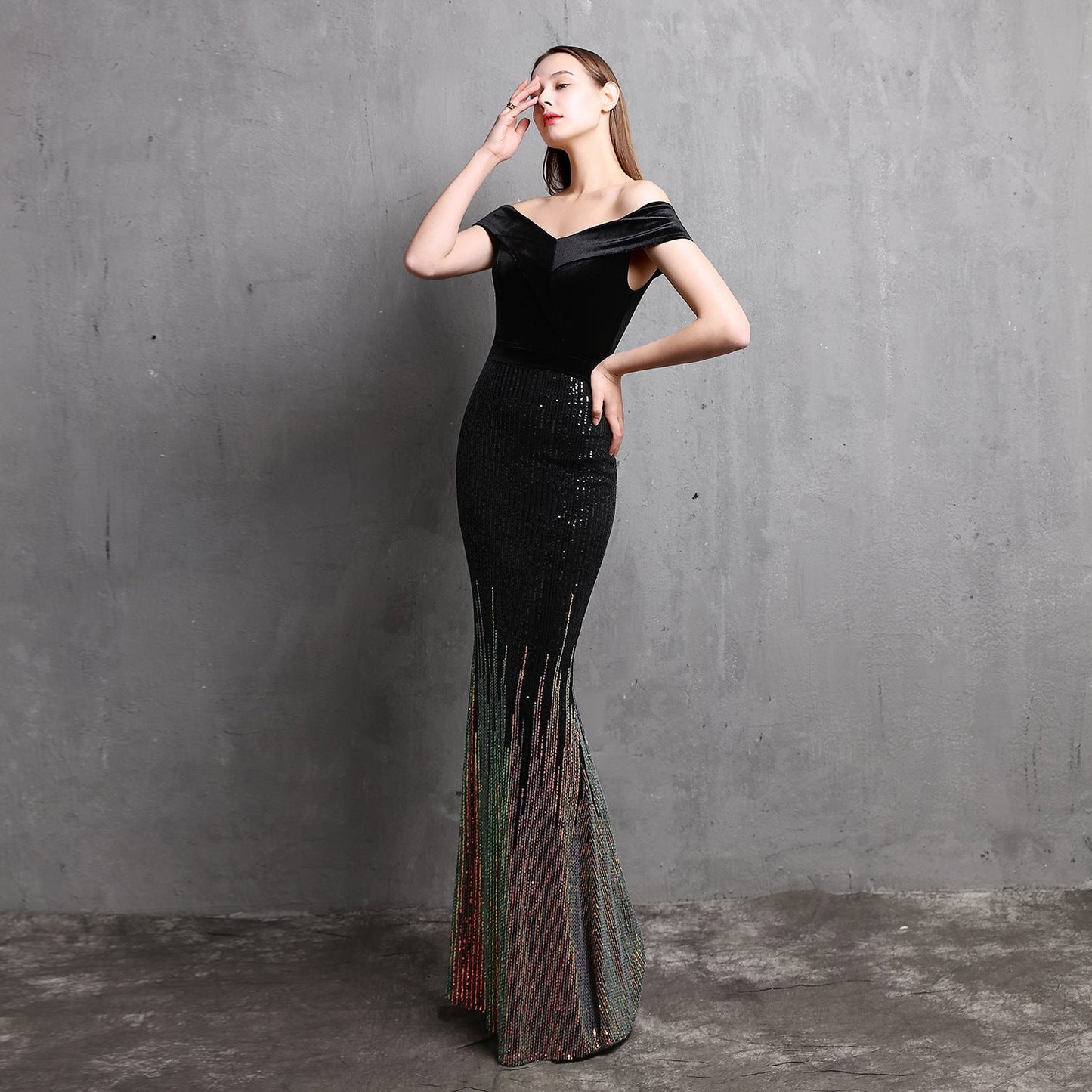 One Shoulder Fishtail Formal Dress