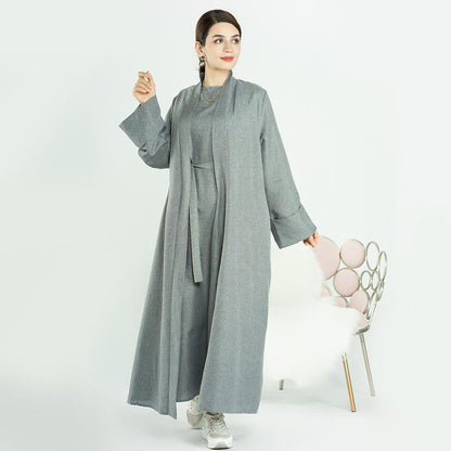 2pcs Set Cardigan+Inner Dress