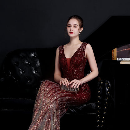 Sleeveless Sequin Formal Dress