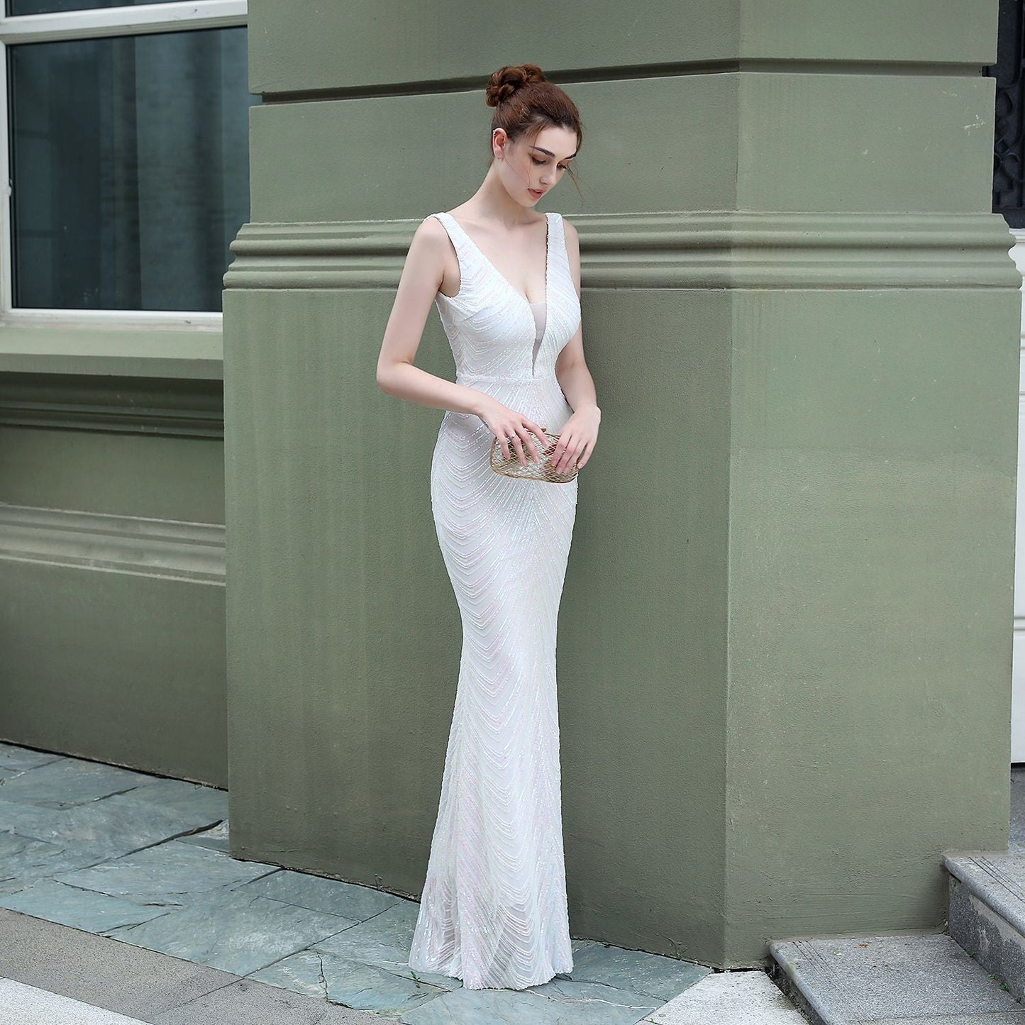 Sequin Fishtail Formal Dress