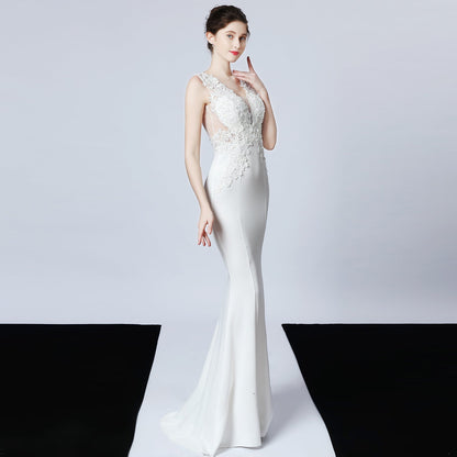 Hand Appliquéd Beaded Formal Dress