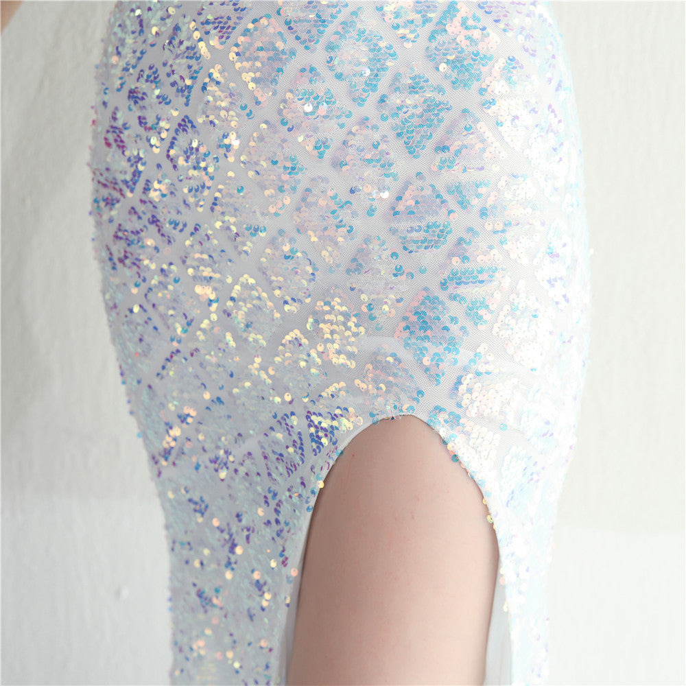 Beaded Illusion Beaded Formal Dress