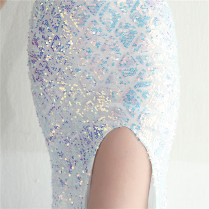 Beaded Illusion Beaded Formal Dress