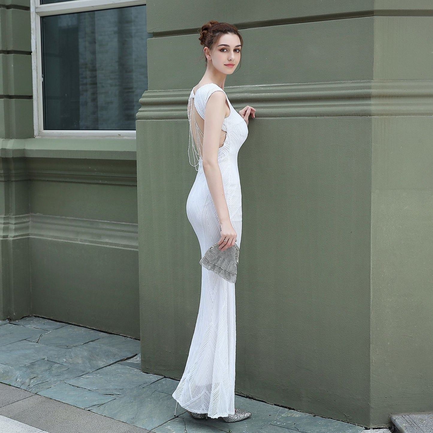 Sequin Fishtail Formal Dress