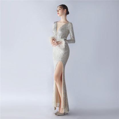 Long Sleeve Formal Dress