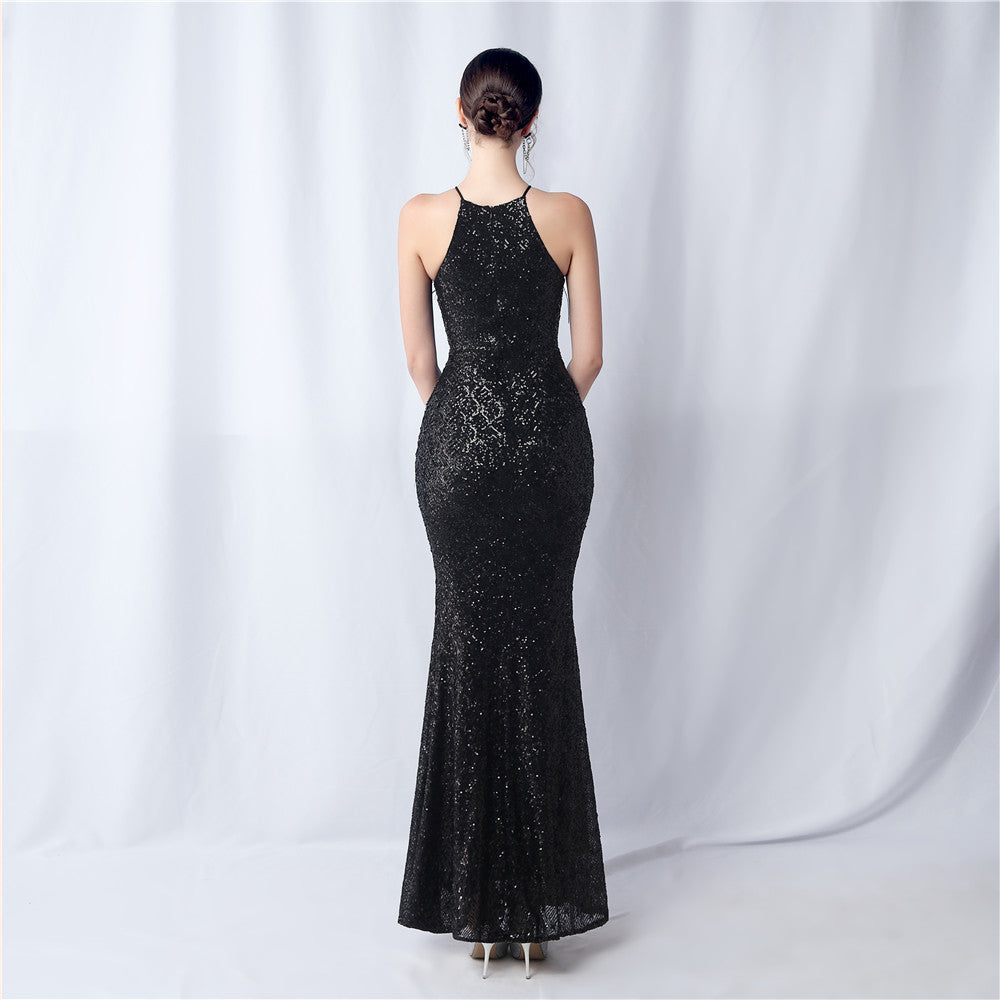 Camel hair and lattice beaded formal dresses