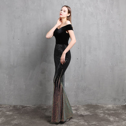 One Shoulder Fishtail Formal Dress