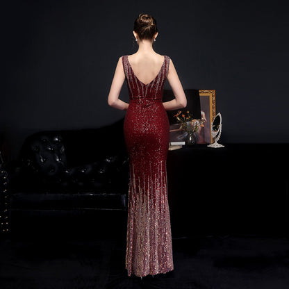 Sleeveless Sequin Formal Dress