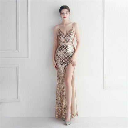 Beaded Illusion Beaded Formal Dress